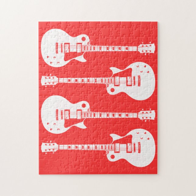Elektrische Gitarren Graphic in White (Vertikal)
