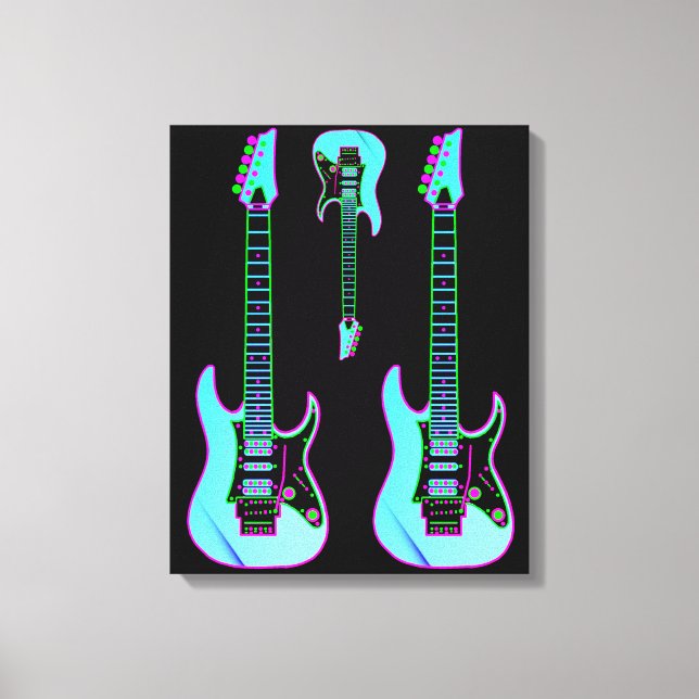 Elektrische Gitarren Leinwanddruck (Vorderseite)