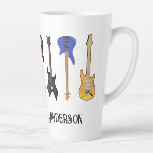 Elektrische Gitarren personalisieren Latte-Tasse Milchtasse
