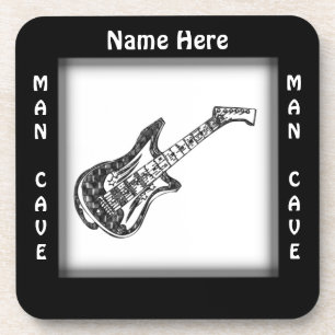 Elektrische Gitarrenhöhle Custom Getränkeuntersetzer