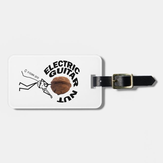 Elektrische Gitarrenmandel Gepäckanhänger (Vorderseite horizontal)