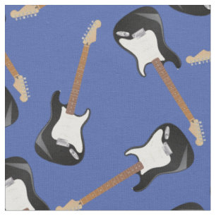 Elektrische Gitarrenmusik Zimmerdekor Blau Stoff
