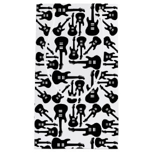 Elektrische Gitarrenmuster-Musik als CUSTOM-FARBE Kleine Geschenktüte