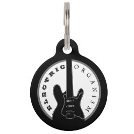 Elektrische Gitarrenrockmusik Cool Schwarz-weiß Tiermarke