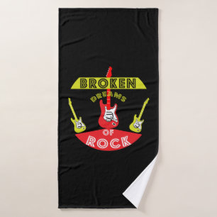 Elektrische Gitarrenrockträume Rock Musik Badehandtuch