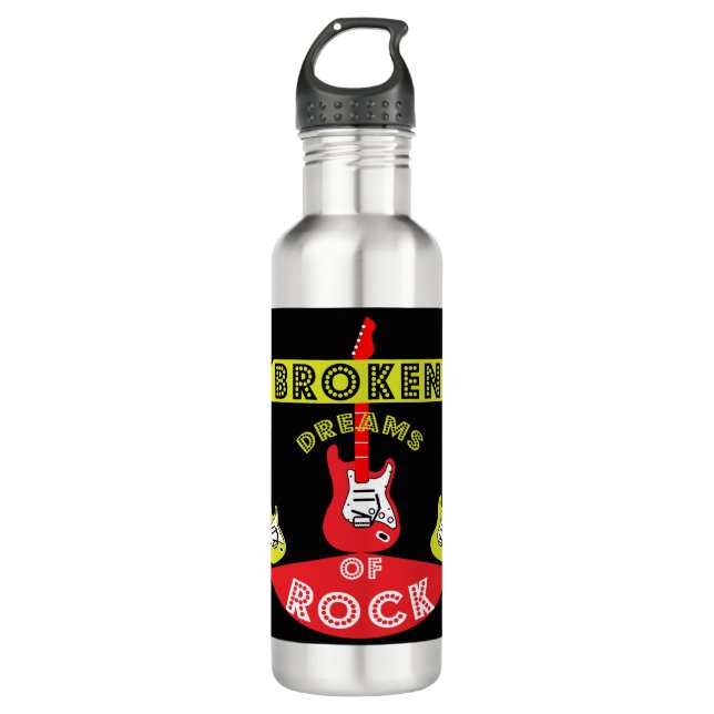 Elektrische Gitarrenrockträume | Rock | Musik Edelstahlflasche (Vorderseite)