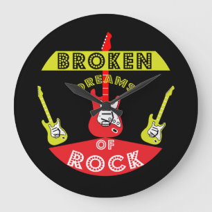 Elektrische Gitarrenrockträume   Rock   Musikbad b Große Wanduhr