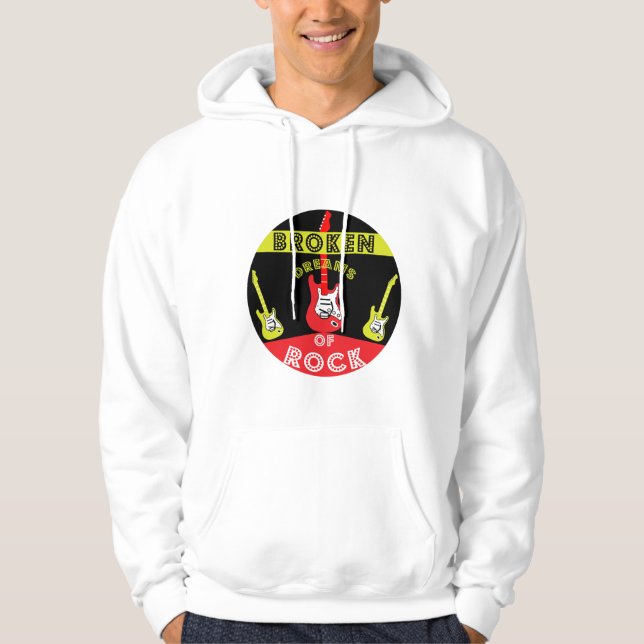 Elektrische Gitarrenrockträume | Rock | Musikbad b Hoodie (Vorderseite)