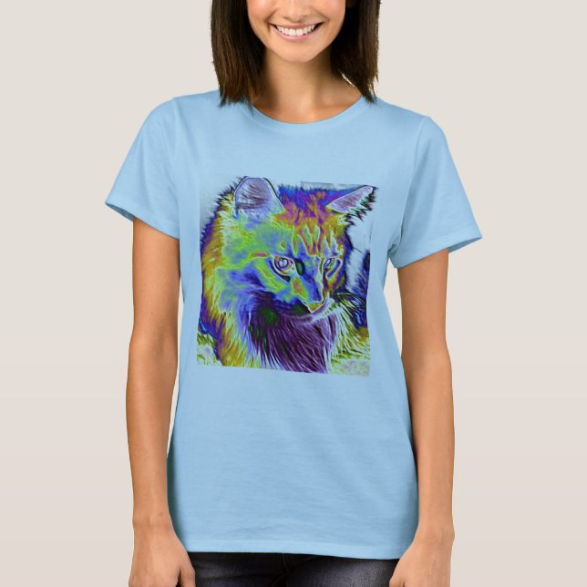 Elektrische Katze T-Shirt (Vorderseite)