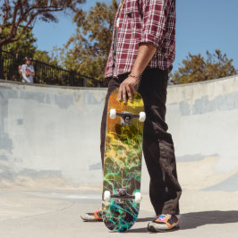Elektrische Lichtlinien Gradient abstrakt. Skateboard