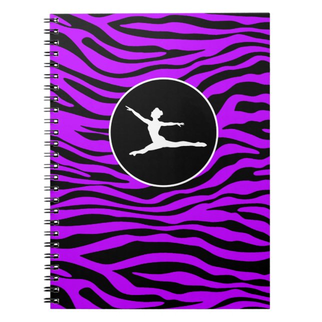 Elektrische Lila Zebrastreifen; Ballett Notizblock (Vorderseite)