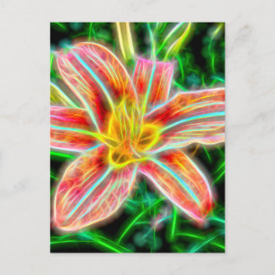 Elektrische Lily Flat Postkarte