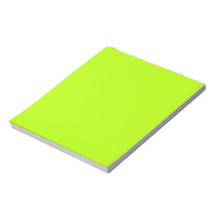 Elektrische Limettengrüne Farbe, sofort anpassbar Notizblock