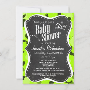 Elektrische Limone Camouflage; Camouflage; Chalk-L Einladung