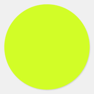 Elektrische Limone Solid-Farbe Runder Aufkleber