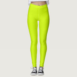 Elektrische Limone Solid-Schlichte Farbe Leggings