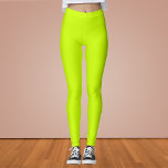 Elektrische Limone Vollfarbe Leggings<br><div class="desc">Elektrische Limone Vollfarbe</div>