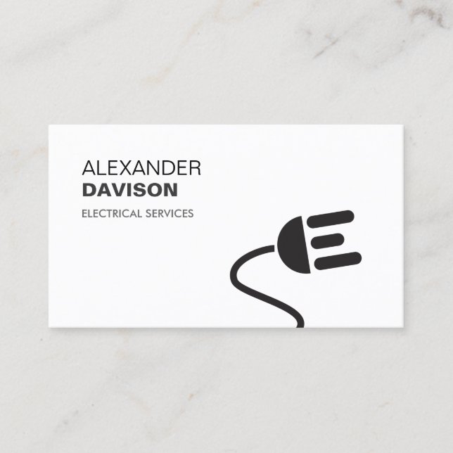 ELEKTRISCHE LOGO MODERNE GESCHÄFTSKARTE II VISITENKARTE (Vorderseite)