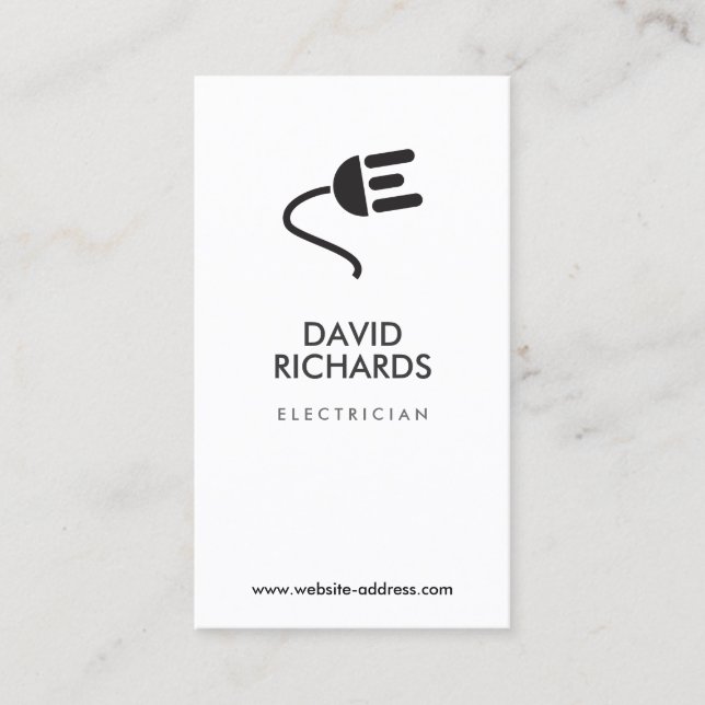 ELEKTRISCHE LOGO MODERNE GESCHÄFTSKARTE IV VISITENKARTE (Vorderseite)