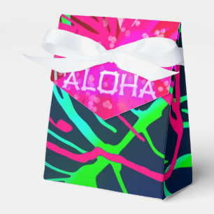 Elektrische Luau-Tropennacht-Neon-Aloha-Party Geschenkschachtel