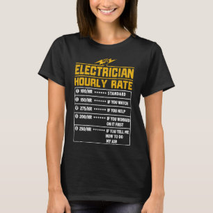 Elektrische lustige Stundengeschenke für den elekt T-Shirt