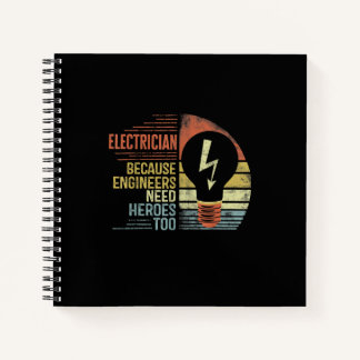 Elektrische Männer, weil Ingenieure auch Helden br Notizbuch