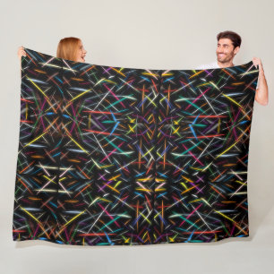 Elektrische Neon-Geometrische Kunstdecke Fleecedecke