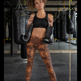 Elektrische Neon-Orange-Leggings - Cool Leggings