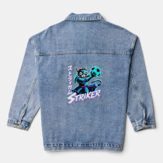 Elektrische Ninja-Katzen-Stürmerjacken für Frauen Jeansjacke