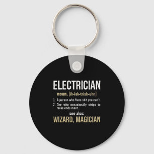 Elektrische Noun Definition Funny Lineman Geschenk Schlüsselanhänger