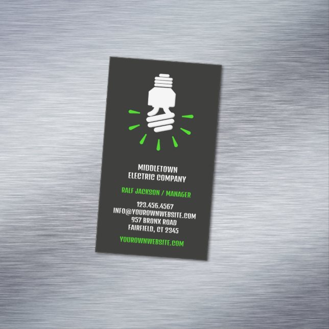 Elektrische Öko Magnetische Visitenkarte (Beispiel)