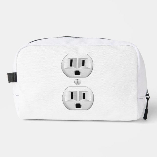 Elektrische Plug-Humorische Dekoration Waschbeutel (Vorderseite)