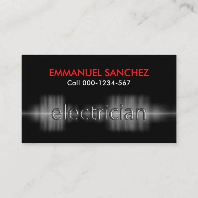 Elektrische Power Visitenkarte (Vorderseite)