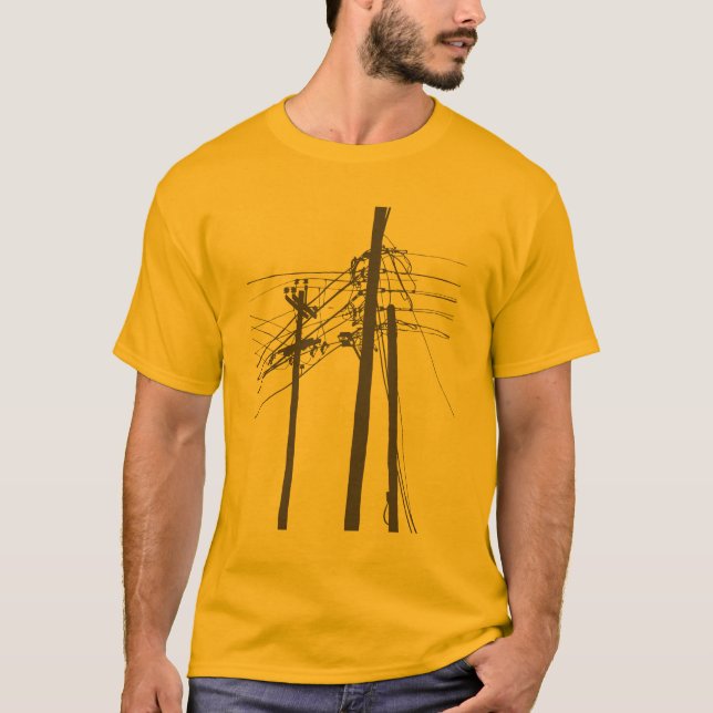 elektrische Powerlinien T-Shirt (Vorderseite)