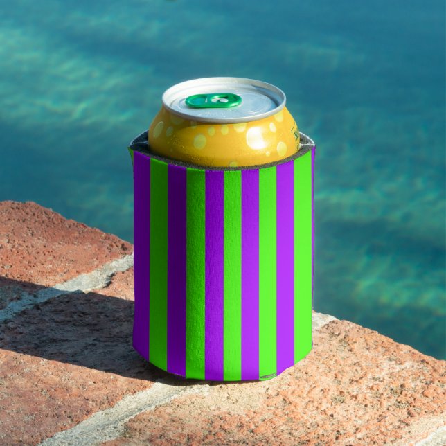 Elektrische Psychedelik Lila und Harlequin Green Dosenkühler (In Situ Pool)