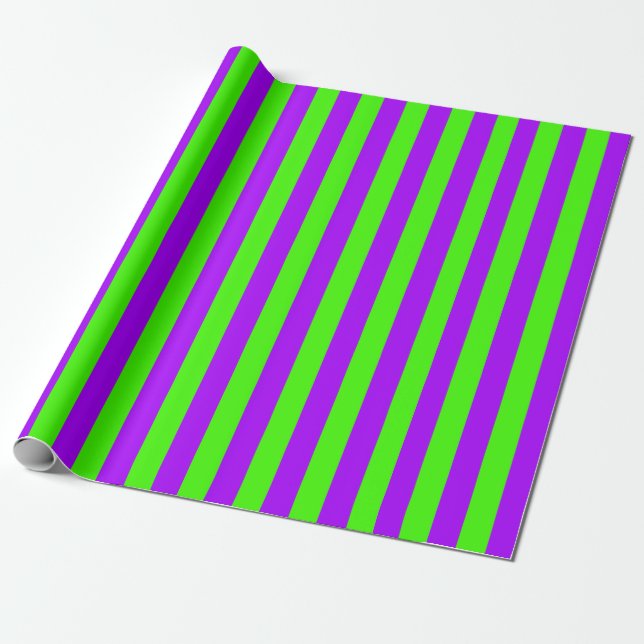 Elektrische Psychedelik Lila und Harlequin Green Geschenkpapier (Ungerollt)