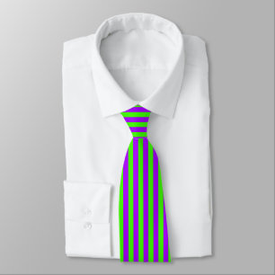 Elektrische Psychedelik Lila und Harlequin Green Krawatte