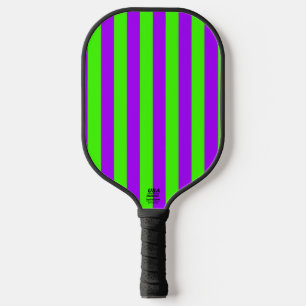 Elektrische Psychedelik Lila und Harlequin Green Pickleball Schläger