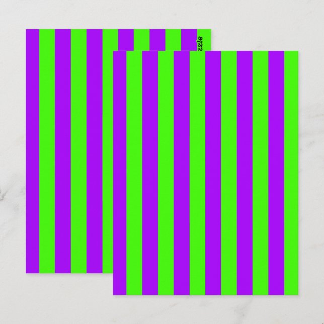 Elektrische Psychedelik Lila und Harlequin Green Postkarte (Vorne/Hinten)