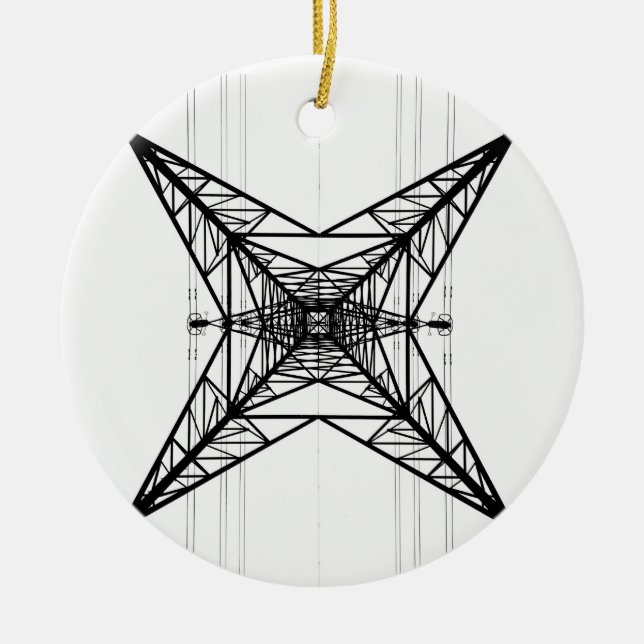 Elektrische Pylonschmuck Keramikornament (Vorne)