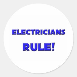 Elektrische Regel! Runder Aufkleber