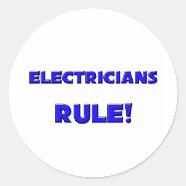 Elektrische Regel! Runder Aufkleber (Vorderseite)