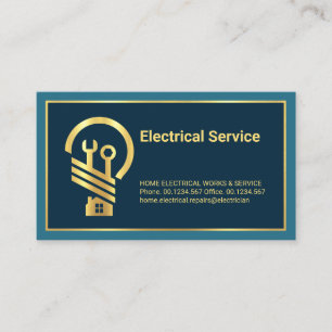 Elektrische Reparatur aus Minimalistischer Goldlin Visitenkarte
