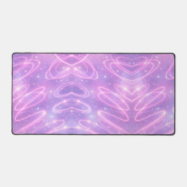 Elektrische rosa Neon-Kritzeleien AI-Kunst Schreibtischunterlage
