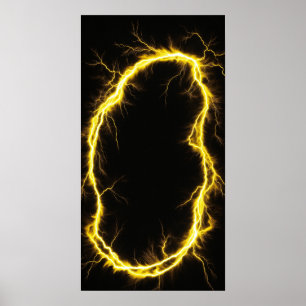 Elektrische schwarze Pelzstruktur Poster