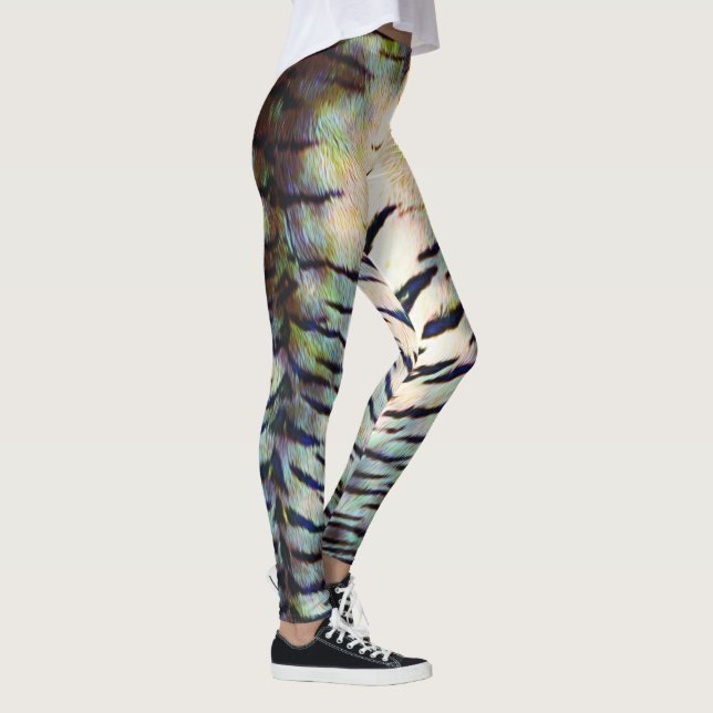 Elektrische Tigerhautdrucke Leggings (Rechts)