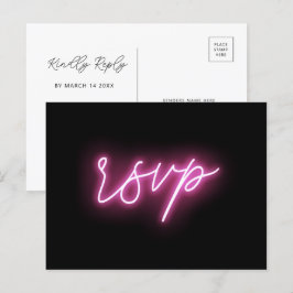 Elektrische UAWG aus schwarz und rosa Neon Glow Li Postkarte
