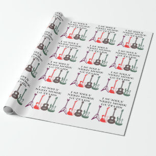 Elektrische und akustische Gitarren-Musiknote Geschenkpapier