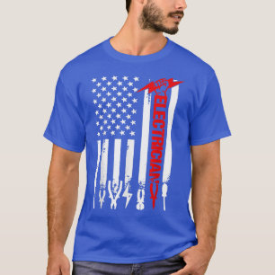 Elektrische US-Flaggenwerkzeuge für Elektriker T-Shirt