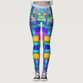Elektrische Vibes Träume Stylische Vintage-Abstrak Leggings